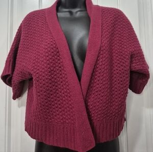 Womens Valerie Bertinelli Cropped Cardigan Angora Blend Size Medium